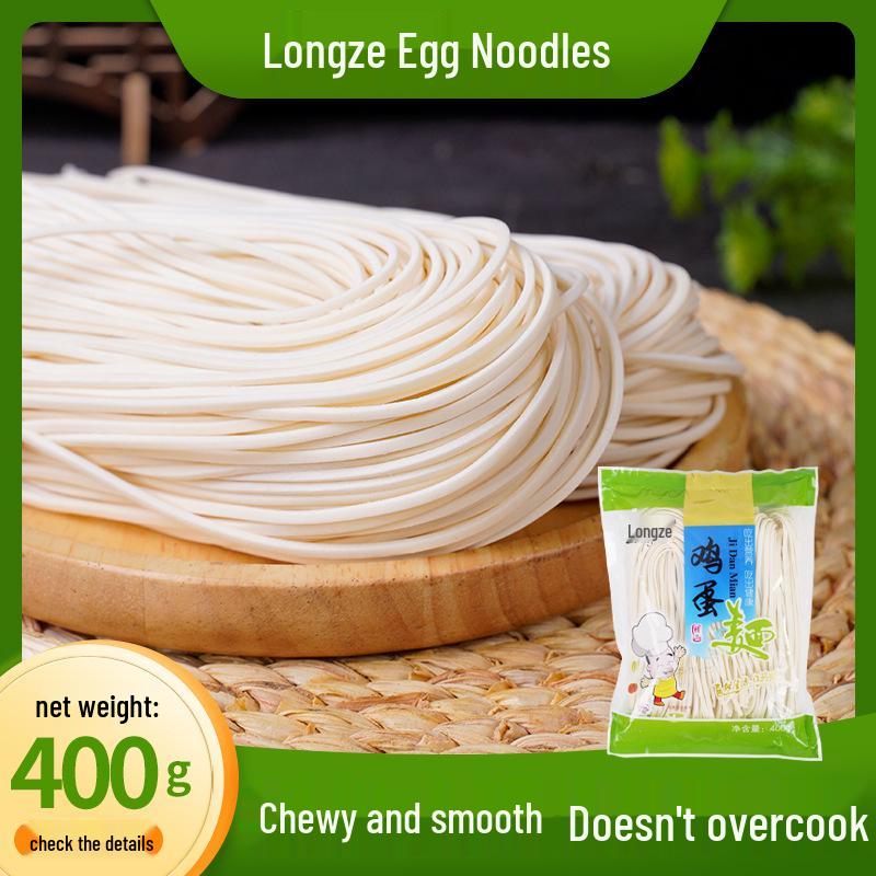 Longze Nutritious Semi-Dry Instant Egg Noodles, Ready-to-Cook, 400g/Bag