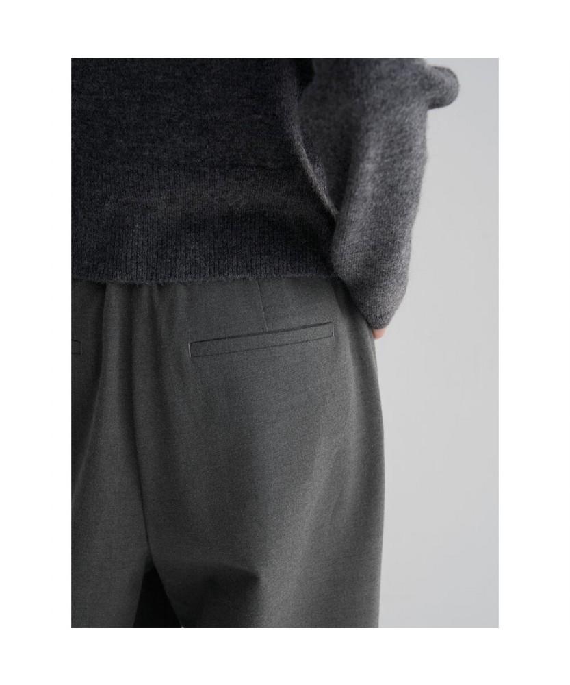 8seconds Winter Half-Banding Single-Pleat Wide Slacks Gray