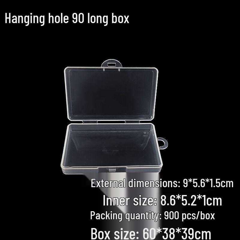 Square Transparent PP Plastic Storage Box for Electronics and Earbuds