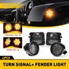 For Jeep Wrangler JK 2007-18 Turn Signal Lights Amber LED Blinker Smoked EOA