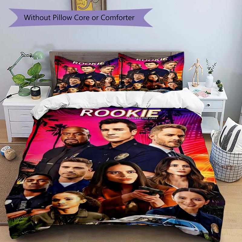 The Rookie City Lights Print 3-teiliges Bettwäsche-Set Bettbezug mit 2 Kissenbezügen Heim-Geburtstagsgeschenk