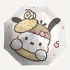 1pc Sweets Pochacco Sanrio Automatic 3-Fold Umbrella Design, Cute Cartoon Pattern, Portable Outdoor Umbrella, Perfect, Holiday Gift for Disney fans.V1