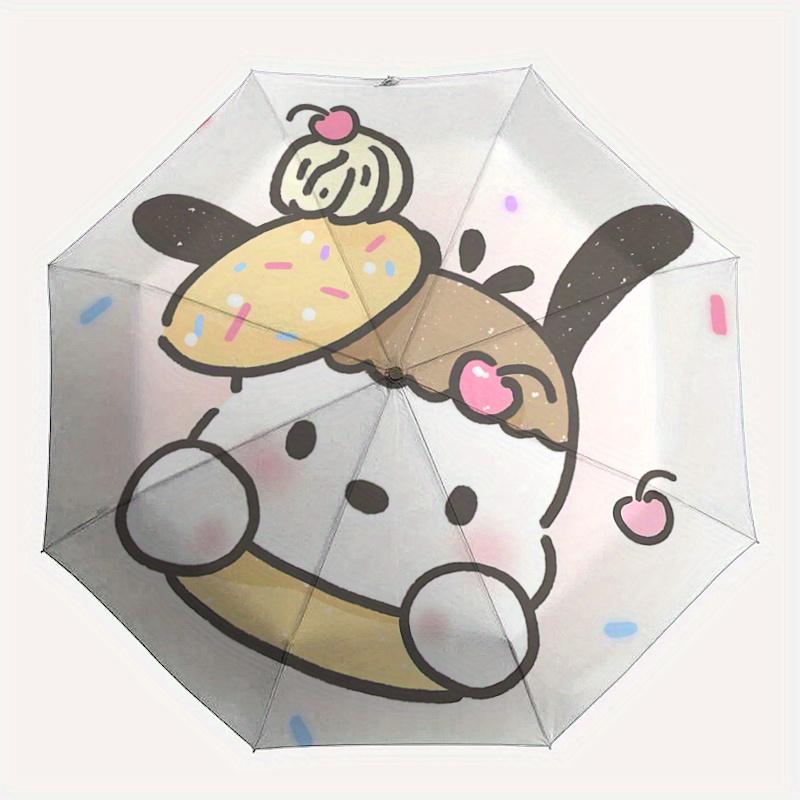 1pc Sweets Pochacco Sanrio Automatic 3-Fold Umbrella Design, Cute Cartoon Pattern, Portable Outdoor Umbrella, Perfect, Holiday Gift for Disney fans.V1