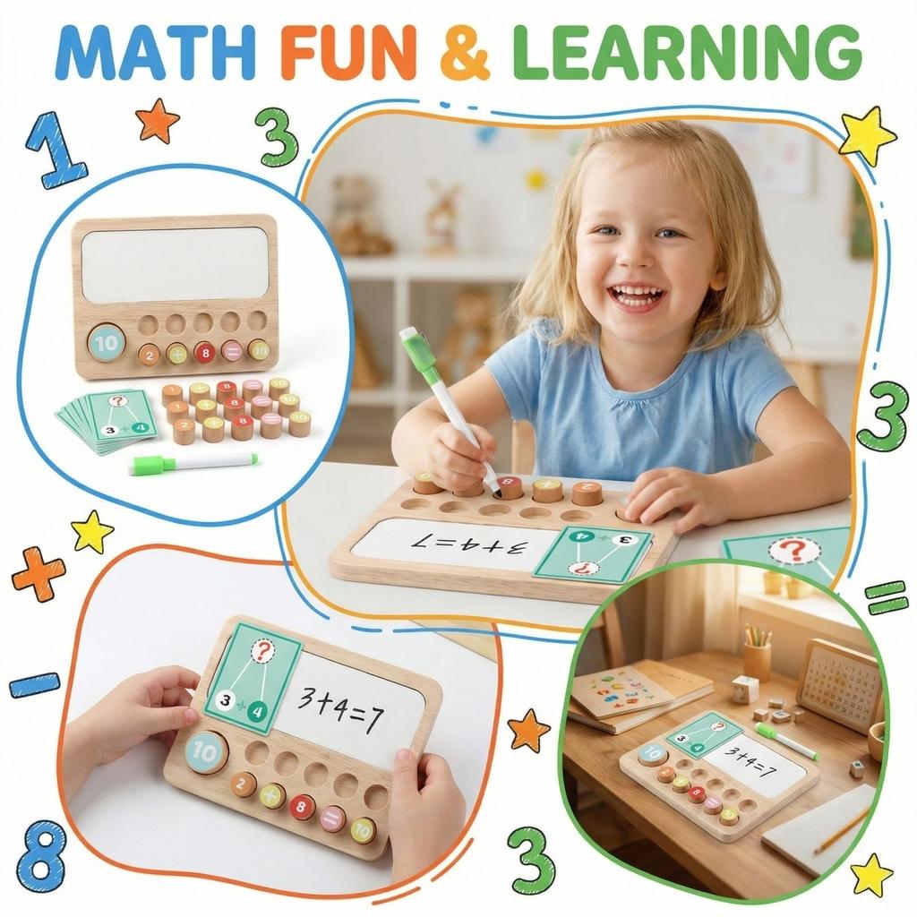 Children's Wooden Early Education, Numerical Addition And Subtraction, Logical Thinking Training, Puzzle Toy