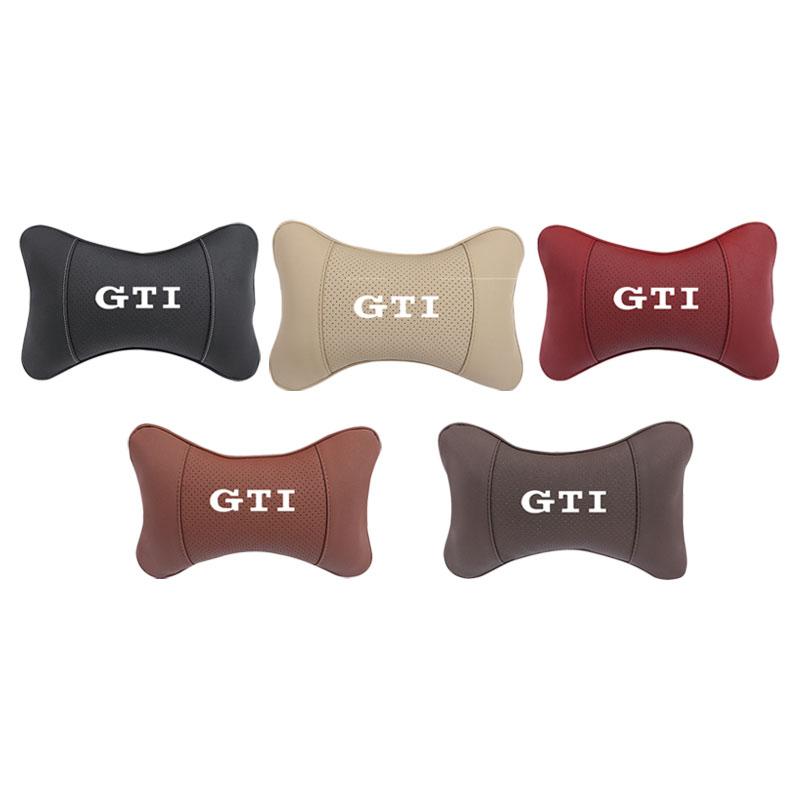2026 Horké Pro Volkswagen VW 1ks Kožené Auto Logo Opěrka Hlavy Sedadla Ochrana Krku Polštář Pro VW GTI Polo Golf 6 7 8 Passat CC Tigua