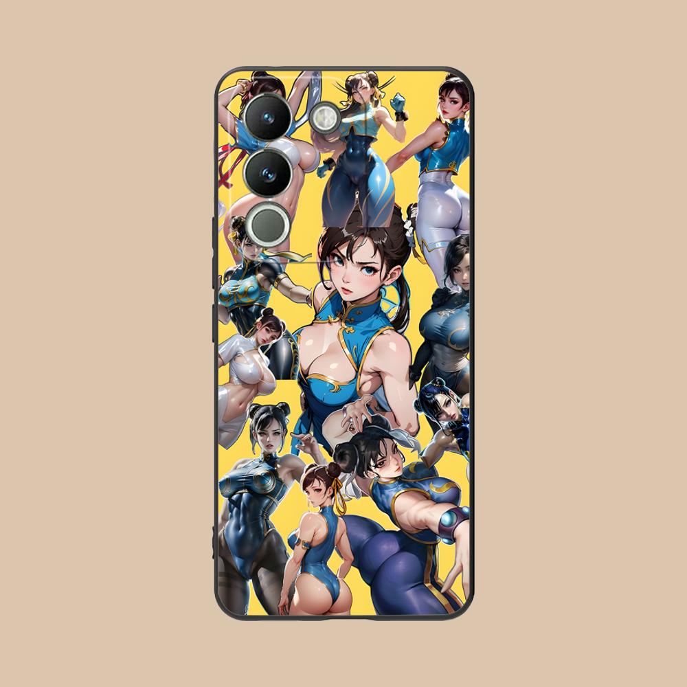 Street Fighter Chunli Phone Case for VIVO V60 V50 V40 V30 V29 V27 V25 V23 Pro Lite 5G Colorful Printing Cover Pretty Smartphone