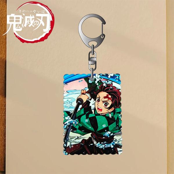 Ghost Slayer Blade Surrounding Relief Acrylic Keychain Cartoon Acrylic Keychain DIY Accessories Anime Cartoon Frind Fashion Toys