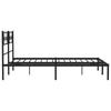 Metal Bed Frame with Headboard Black 120 x 190 cm