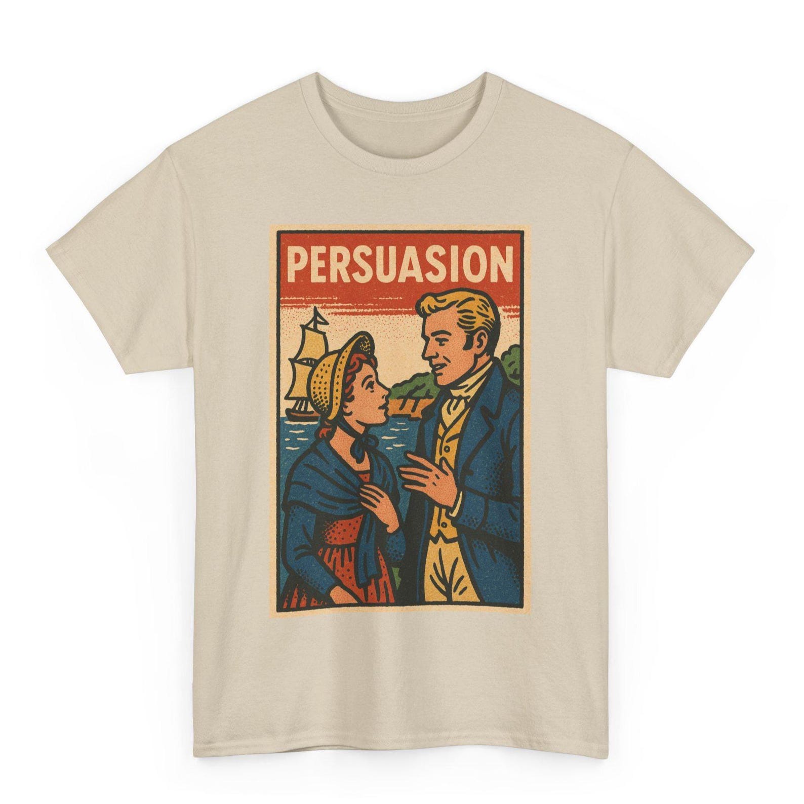 Persuasion T-Shirt: Retro Comic Jane Austen Tee, Literary Gift S