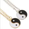 Best Friends Yin Yang Patchwork Pendant Necklace Couple Chain