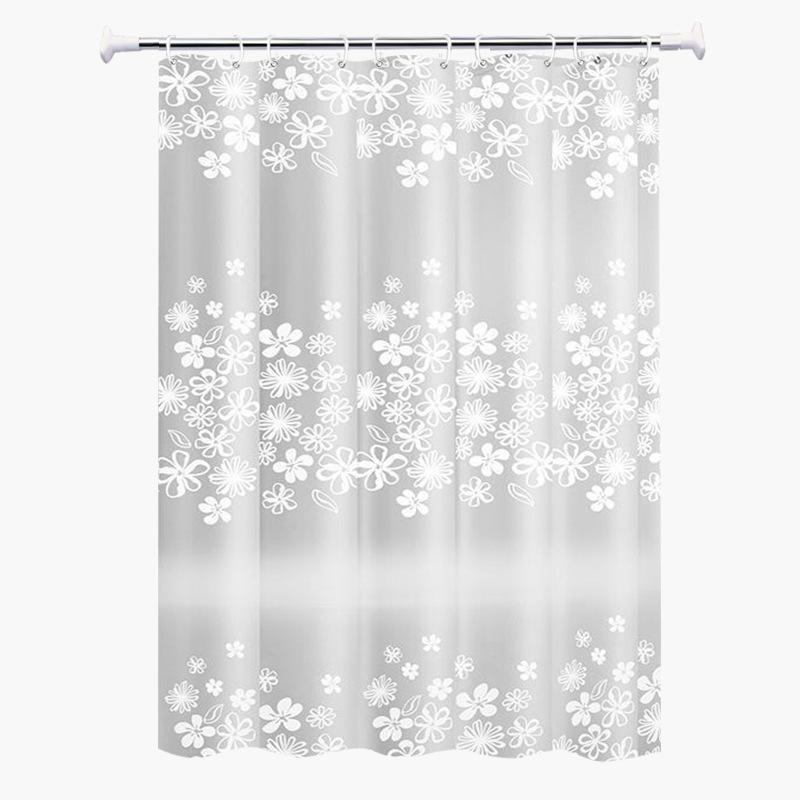 Shower Curtain Waterproof, Mildew-proof, Shading, Hook-free, Bathroom Dry and Wet Separation, Bathroom Shading Curtain