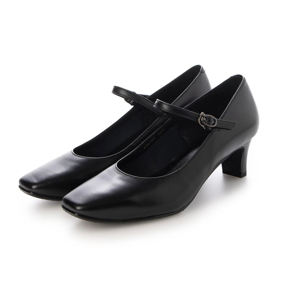

Himiko 5cm Heel Square Toe Strap Pumps/600004 Black 230