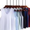 Men's Seamless Ice Silk Slim Fit Sports Tank Top - Breathable Racerback Sleeveless Undershirt