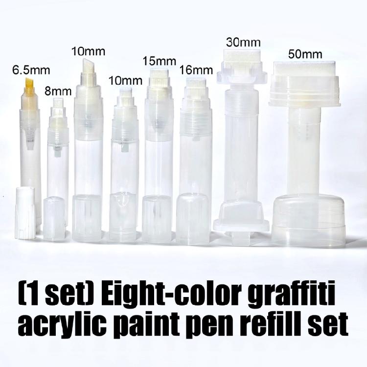 8Pcs Refill Able Pen Case for Flexible Inks Filling in Various Art Environments Empty Markers Pen Multipurpose Markers