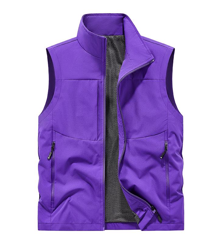 Men's Sleeveless Multi-Pocket Workwear Vest - Casual Spring/Autumn Waistcoat, Style 8822.