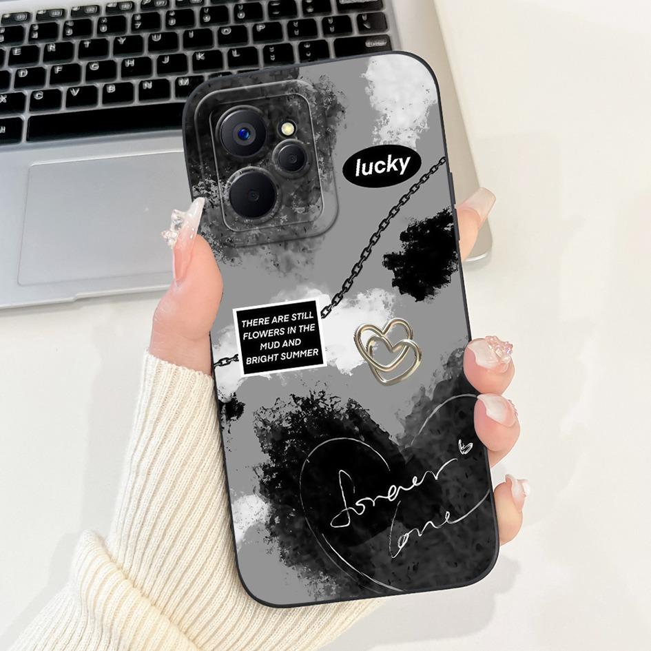For Realme 9i Case Cool Fashion Flower Marble Sunset Soft Liquid Silicone Lens Protective Cover For Realme 9i 5G Realme9i Bumper