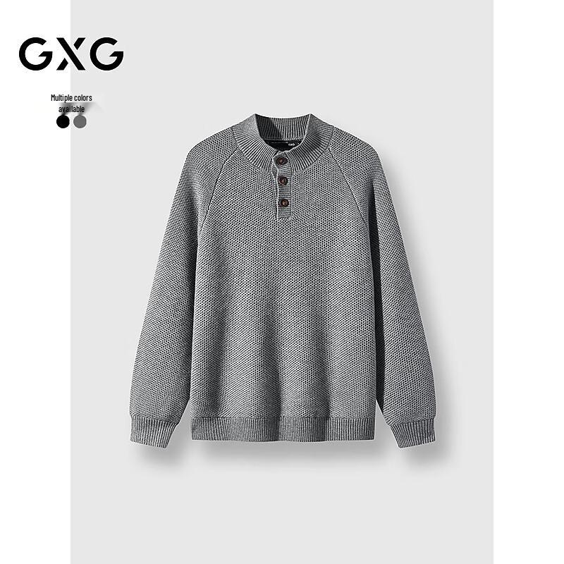 GXG Men s Jacquard Mock Neck Knitted Sweater M