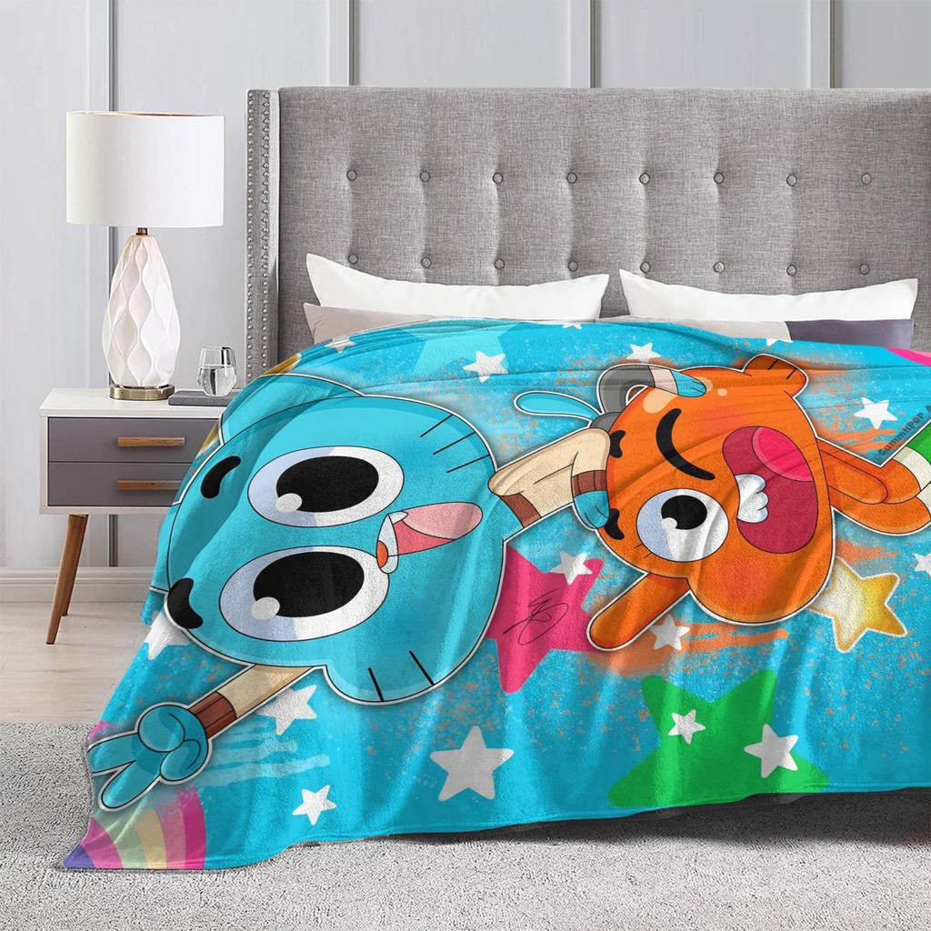 The Wonderfully Weird World of Gumball  Blanket Quality  Winter Airplane Travel Living Room Funny Bedspread