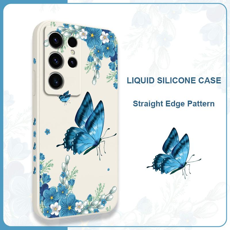 Exquisite Butterfly Phone Case For Samsung Galaxy S25 S24 S23 S22 S21 S20 S10 S10E Ultra Plus FE Note 20 Ultra Plus Cover