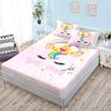 Cute Unicorn Mattress Three-Piece Set, Bedspread, Pillowcase, Mattress Protective Cover, Dust-Proof And Non-Slip.