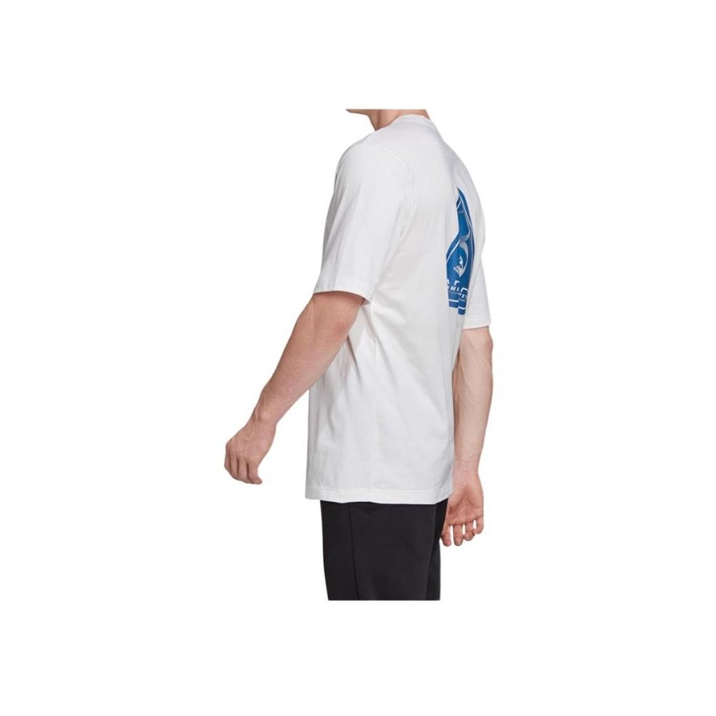 Adidas Sports Lifestyle Series Round Neck Fashion Versatile Short Sleeve T-Shirt Men Tops White GI6395