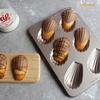 CHEFMADE Madeleine Mold, Shell Shape, Thin, 6 Cavities, Non-Stick