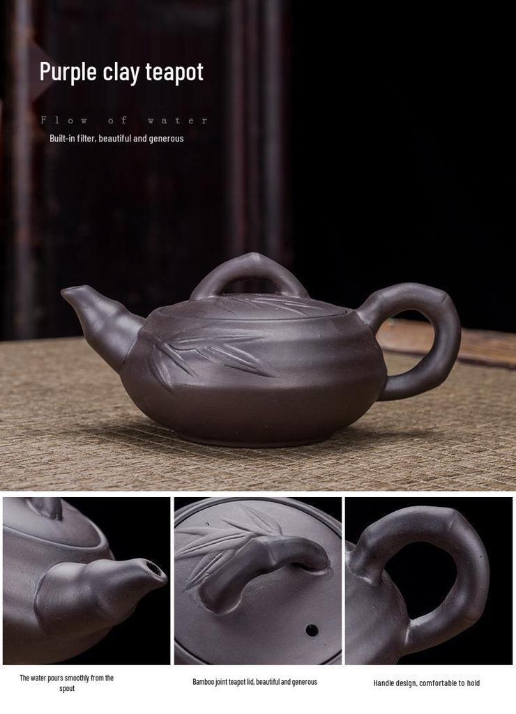 Creative Zisha Travel Kung Fu Tea Set: Portable Storage with One Pot and Four Cups - Ideal for Company Events and Gifts, Customizable with Logo.