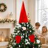 Red Christmas Tree Top Decorations Cute Creative Santa Hat Ornament DIY Decor Props Xmas Tree Top Hat Merry Christmas