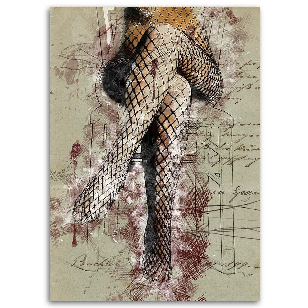Canvas Print Woman In Cabaret Retro