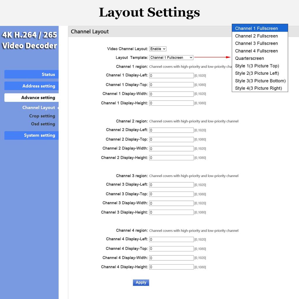 URayTech 4K Audio and Video Decoder with and CVBS Supports and Other Video Stream Address Suitable for Video IP H.265 H.264 Ultra-Clear SDI, HDMI,