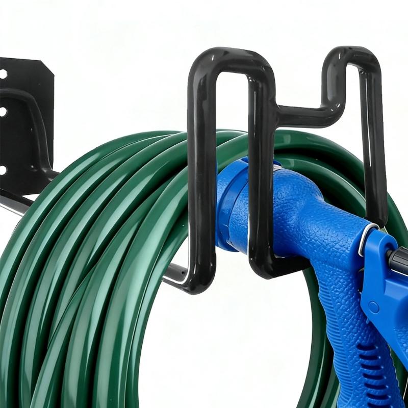 Wall Mount Hose Holder Garden Garage Organization Hook Water Hose Heavy Duty Rack Outdoor Garage Extension Cord