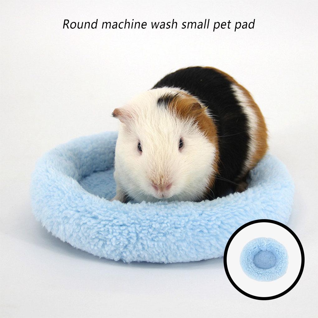 Wohnzimmer Schlafzimmer Kleintier Warmes Plüschbett Tierkäfig Winter Wiederverwendbare Baumwolle Ruhematte Einfarbiges Kissen Haustierbedarf