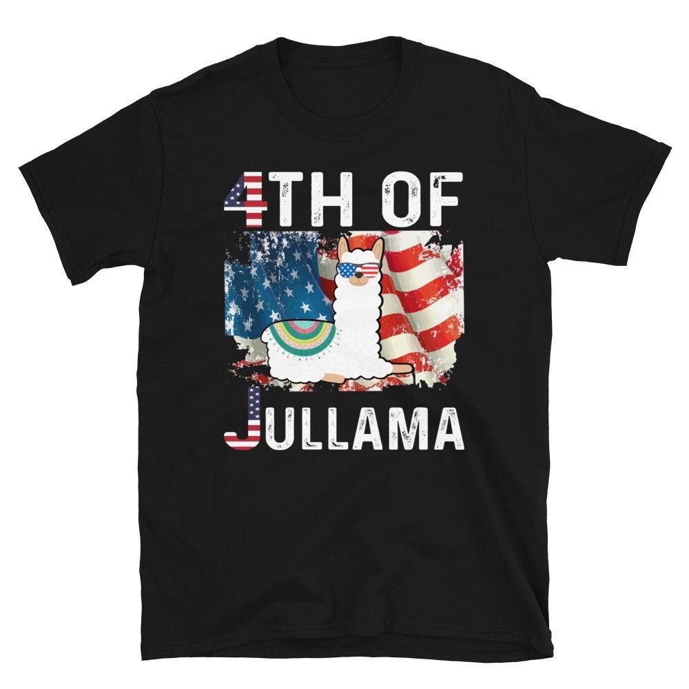 LLAMA July 4th of July USA US Flag T-Shirt M