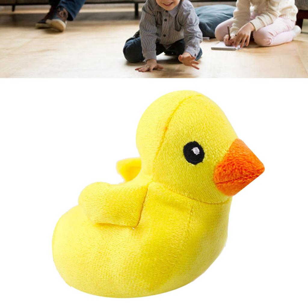 Squeaky Plush Dog Toy Little Yellow Duck Shaped Bite Resistant Teeth Grinding Relieve Boredom