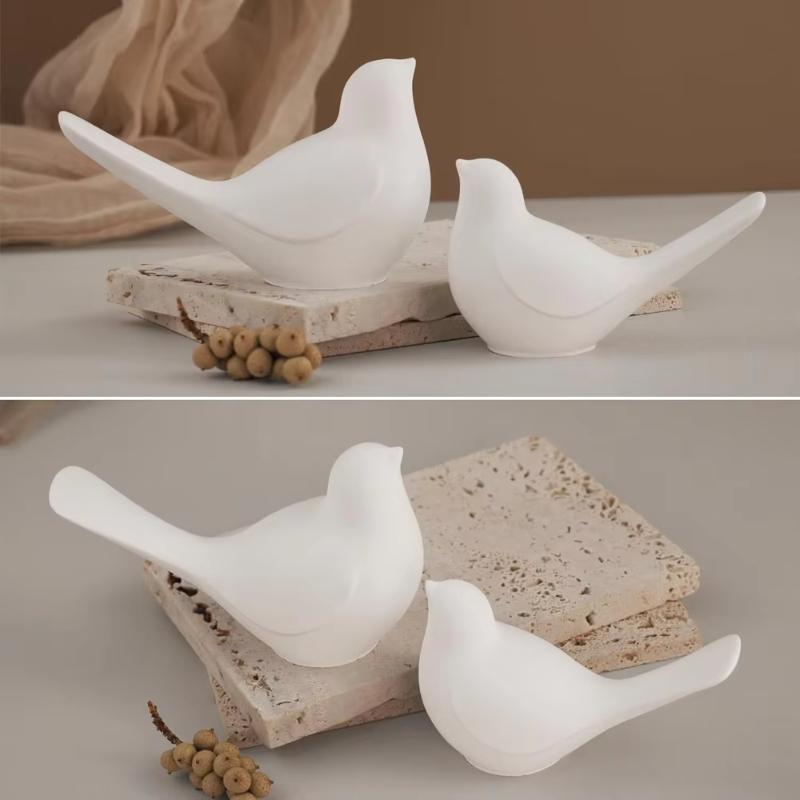 2pcs Upgraded Bird Ornament Silicone Mold, Suitable for Diy Candles, Soap, Pottery, Plaster Crafts