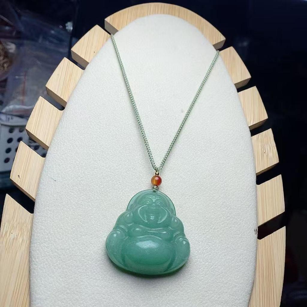 Dongling Jade Maitreya Buddha Versatile Unisex Pendant Necklace