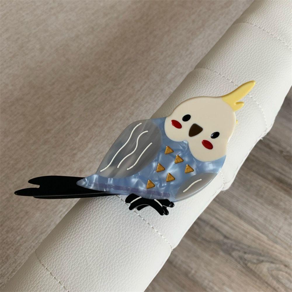 Creative Cartoon Animal Shark Clip Parrot Bird Hair Claw Personalized Acetic Acid Hair Claw  Female