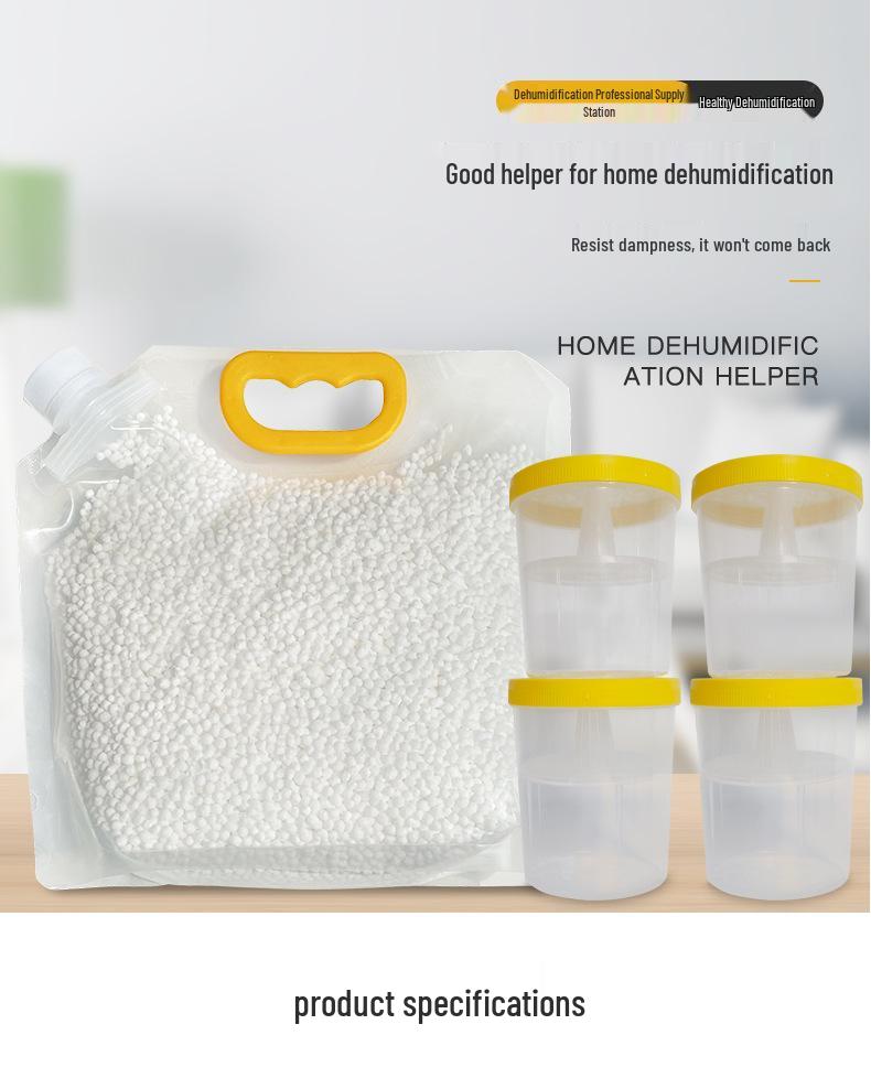 Recharge réutilisable absorbant l'humidité pour déshumidificateurs - Idéal pour les armoires et les chambres d'étudiant