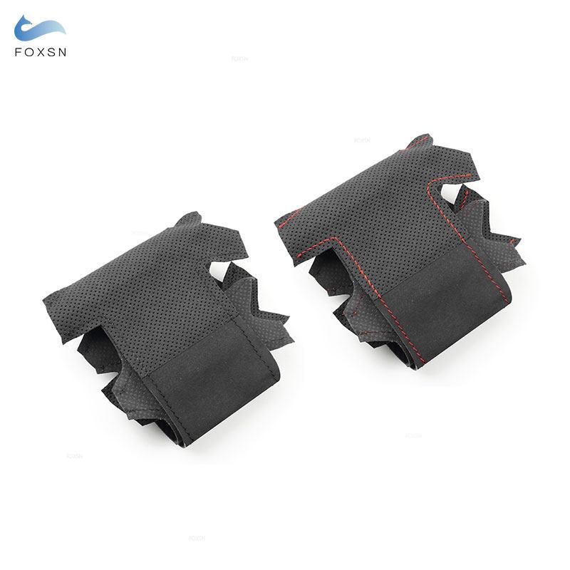 Car Accessories Interior Steering Wheel Cover Suede Leather Sticker Trim For BMW 7 Series E65 E66 Long Wheelbase Sedan 2001-2008