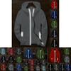Men's Windbreaker Luminous Zipper Hoodie Jacket Perfect For Outdoor Sports Activities