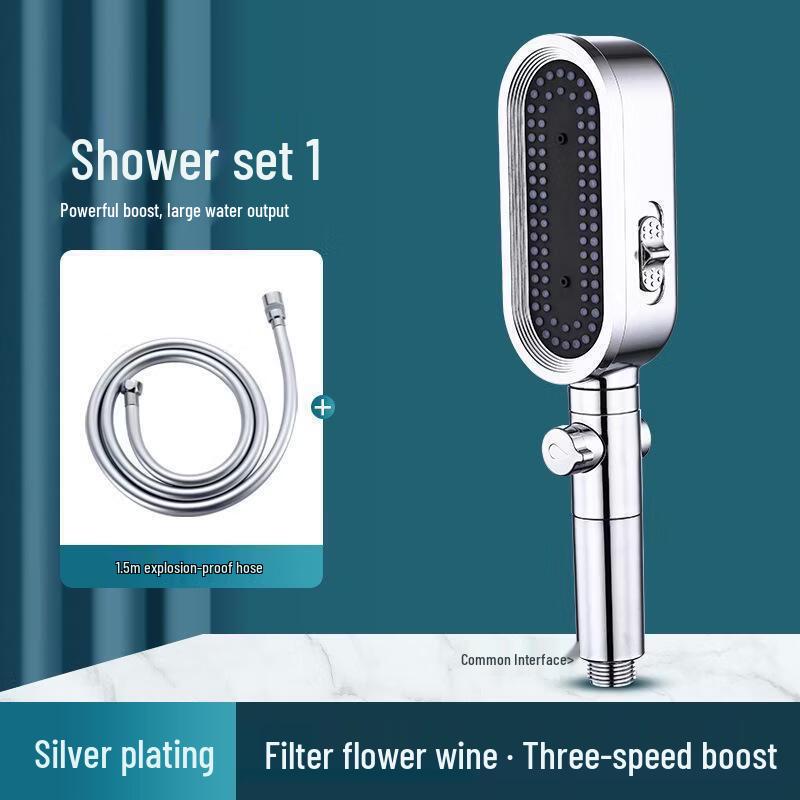 LANGZHIWEN Pressurized Handheld Shower Head with Hose