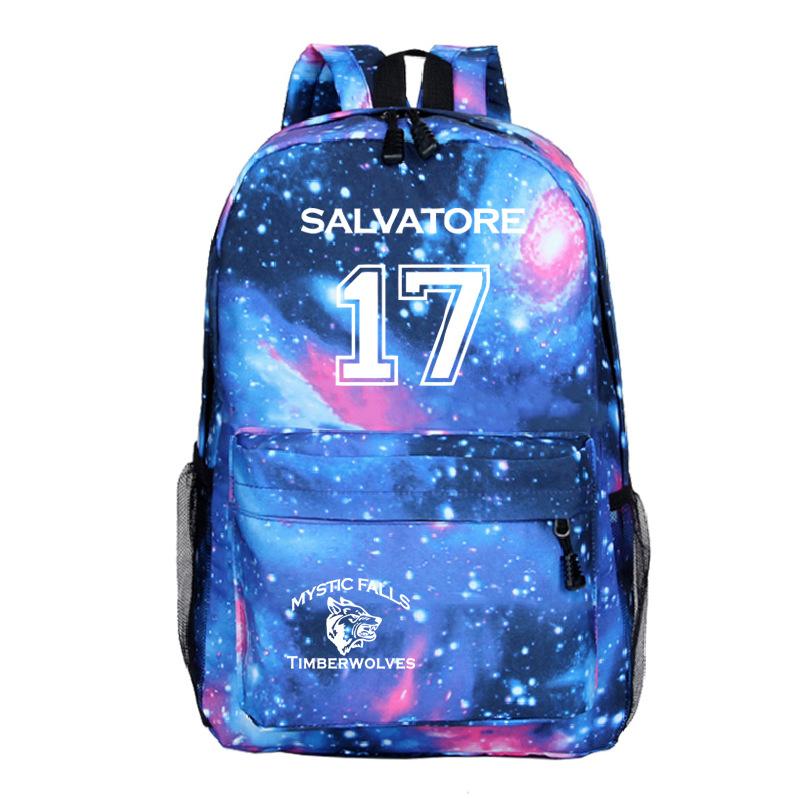 Vampire Diaries Peripheral Elementary and Secondary School Bags Grades 3-6 Casual Backpacks