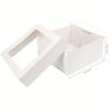 12pcs Cake Boxes 10x10x8 Inch Square Bakery Boxes with Window Pasteles for Cakes Pastries Chocolates Cookies Pie Birthday Party Wedding Easter