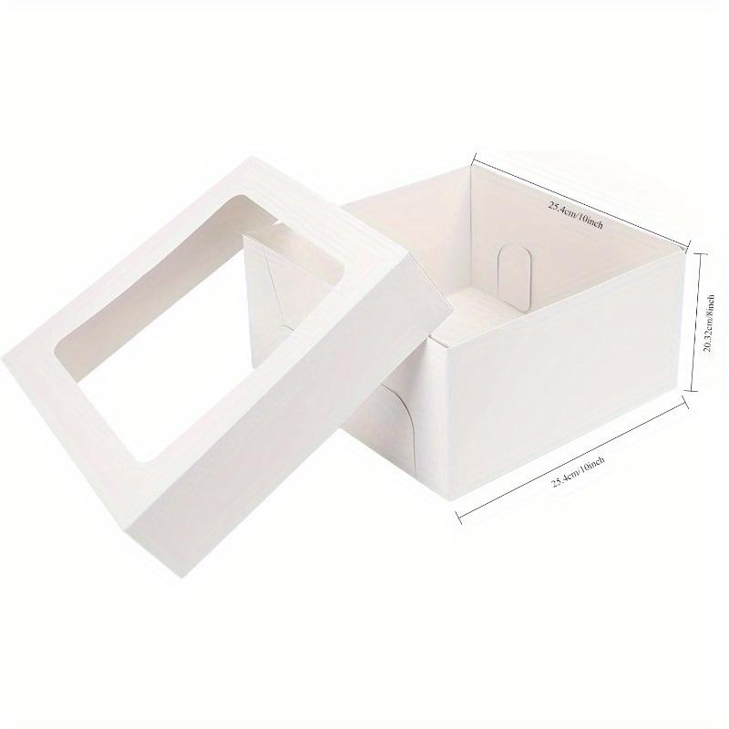 12pcs Cake Boxes 10x10x8 Inch Square Bakery Boxes with Window Pasteles for Cakes Pastries Chocolates Cookies Pie Birthday Party Wedding Easter