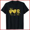 Peace Love Pitties Pitbull Dog Breed Lover Black Cotton T-Shirt Unisex T-Shirt