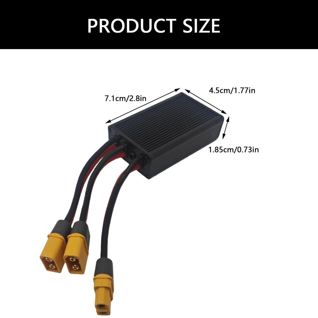 Battery Parallel Module Connector Adapter Battery Discharge Converter Double Battery Pack Switches Balancer for E-Bike