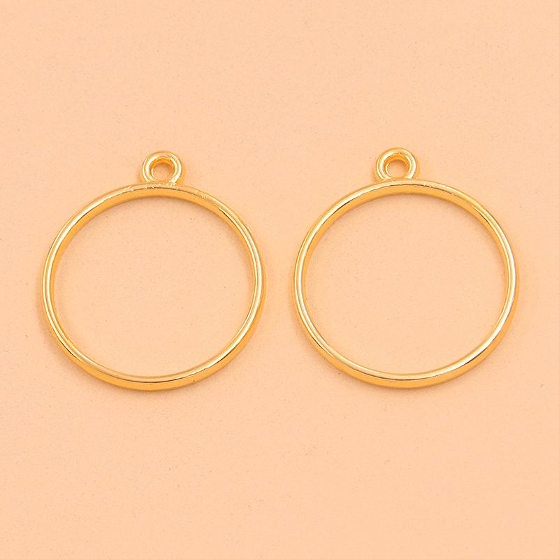 16 Styles Gold-Tone Alloy Jewelry Pendants: Moon, Round, Heart, Charms, and Hollow Frames