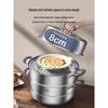 KOBACH 30cm 3-Layer 304 Stainless Steel Steamer Pot