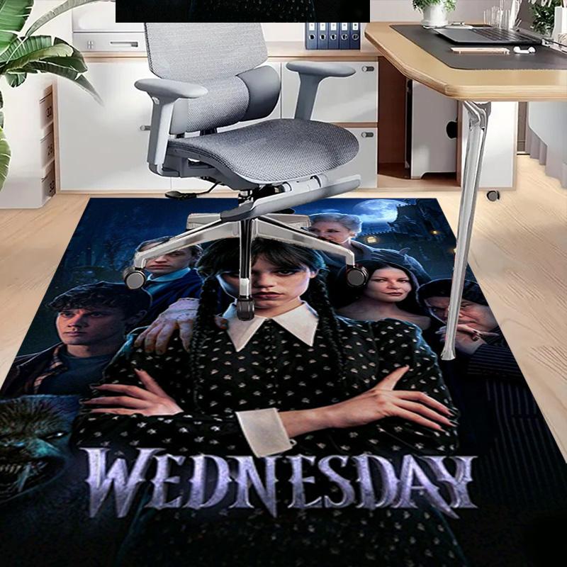 1pc Wednesday Addams Mystery Carpet for Playroom Bedroom Living Room Sofa Home Decor,kids Game Area Rug Non-slip Floor Mat Y82677