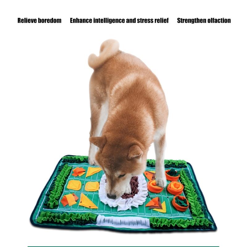 Scent Enrichment Activity Mats Durability Fleece Puzzle Game Mats With Treat Pockets Stress Reliefs Chews Resistant